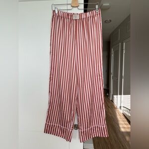 Victoria's Secret Red and White Striped Pajama Bottoms